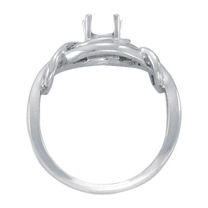 18K White Gold Round Diamond Fashion Ring