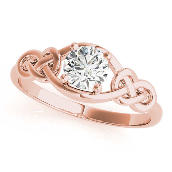 14K Rose Gold Round Diamond Fashion Ring