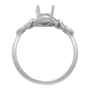 18K White Gold 1/2 ct Diamond Love Knot Ring
