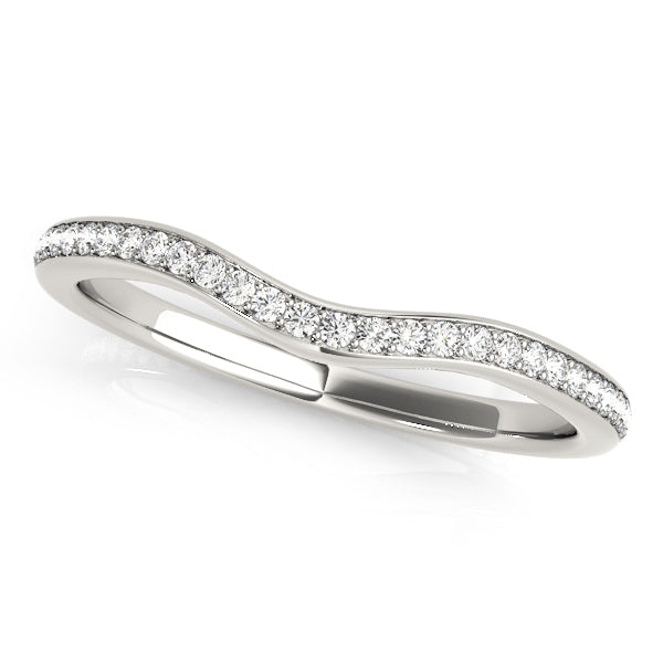 Platinum 1/4 CT Diamond Wedding Ring Band
