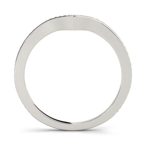 14K White Gold Multi-Diamond Wedding Band