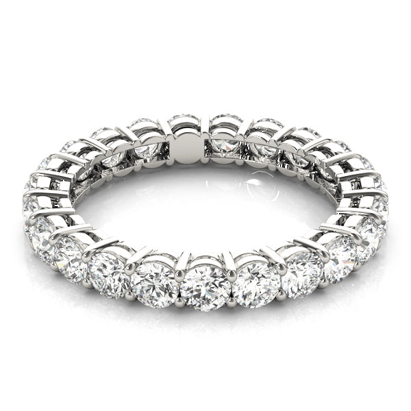 14K White Gold Multi-Stone Diamond Wedding Band