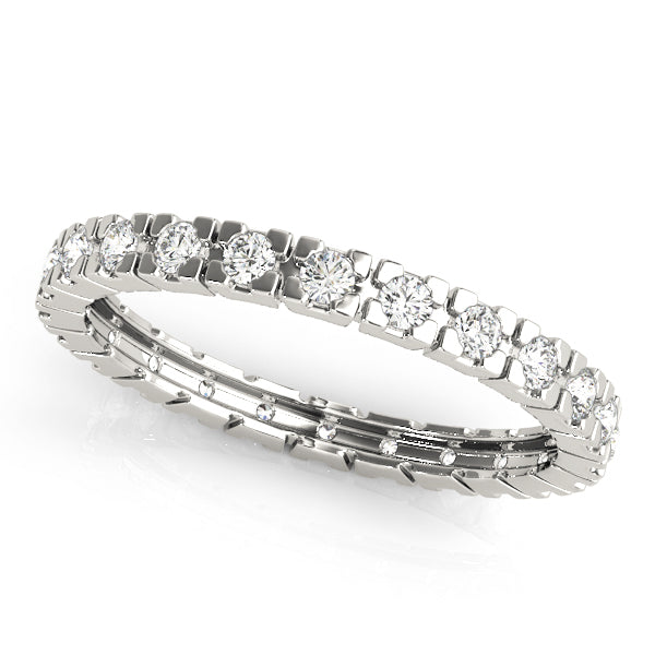 18K White Gold 3/8 ct Diamond Wedding Band