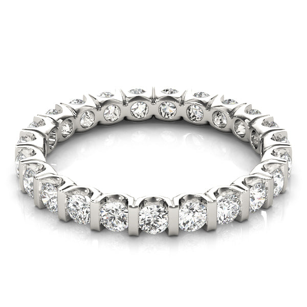 18K White Gold 1 CT Diamond Wedding Ring