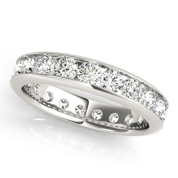 14K White Gold 7/8 ct Diamond Wedding Band