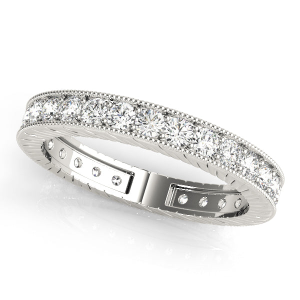 14K White Gold Diamond Wedding Ring