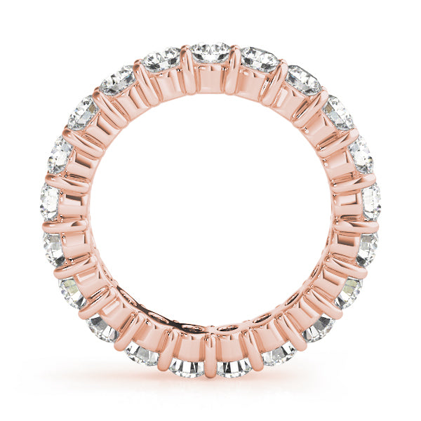 14K Rose Gold Multi-Diamond Wedding Ring
