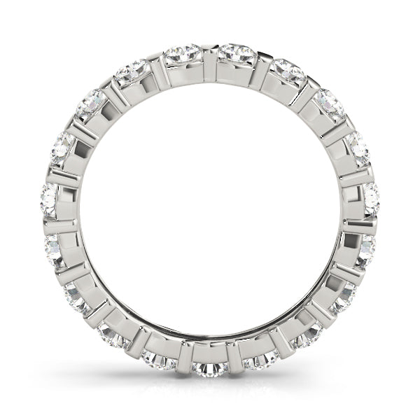 18K White Gold Multi-Diamond Wedding Band