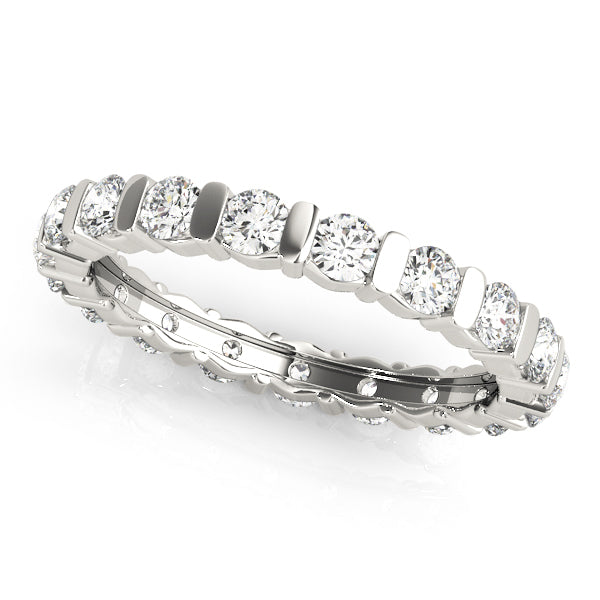 Platinum 1.12 CT Multi-Stone Diamond Wedding Band