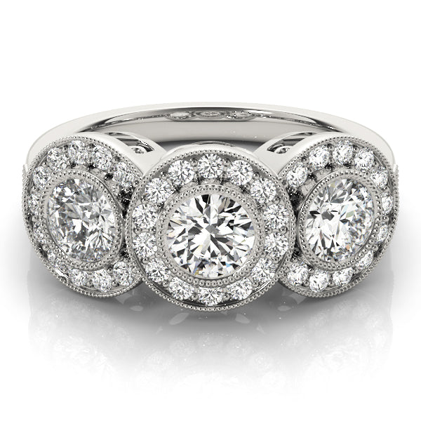 14K White Gold 1.05 ctw Round Diamond Ring