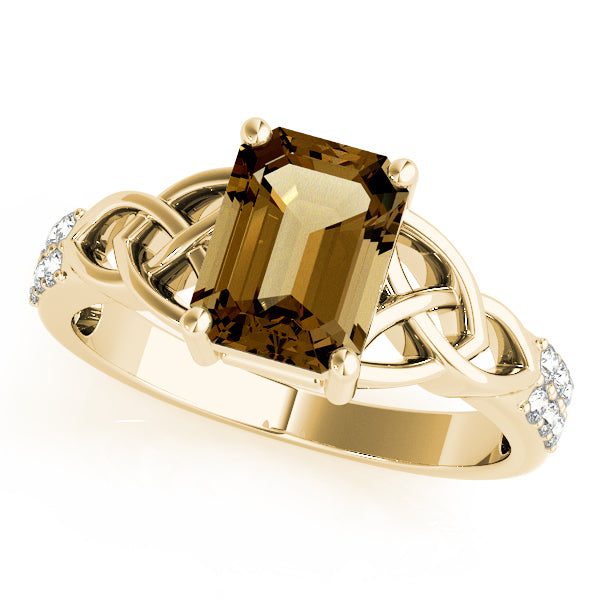 14K Yellow Gold Diamond Fashion Ring