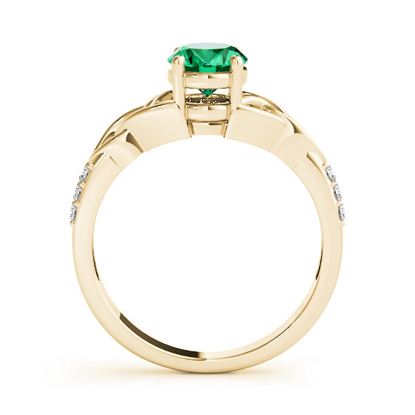 14K Yellow Gold Oval Diamond Fashion Ring