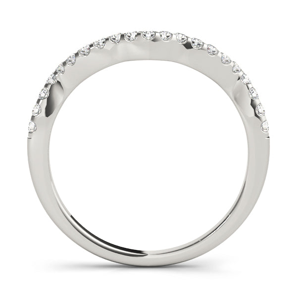 14K White Gold 0.21 CT Diamond Wedding Band