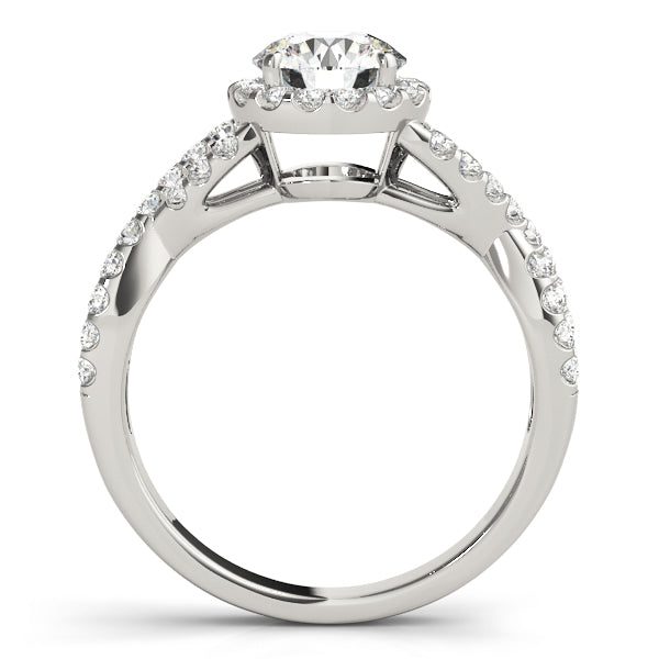 18K White Gold 1.5 CT Diamond Halo Engagement Ring