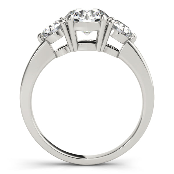 Platinum 1.5 CT Round Diamond Three Stone Engagement Ring