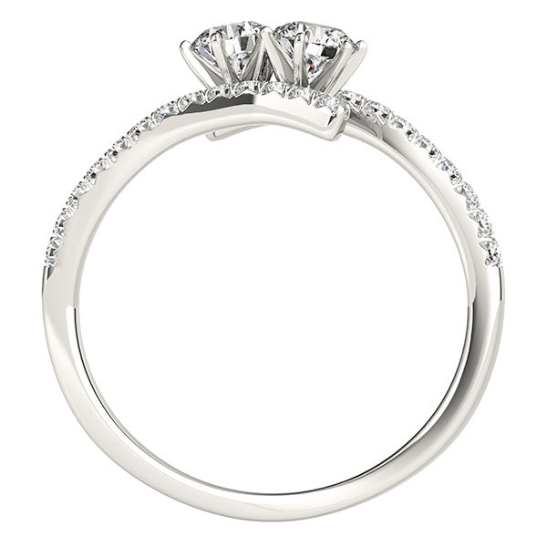 18K White Gold Multi-Diamond Fashion Ring