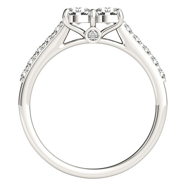 18K White Gold Round Diamond Fashion Ring