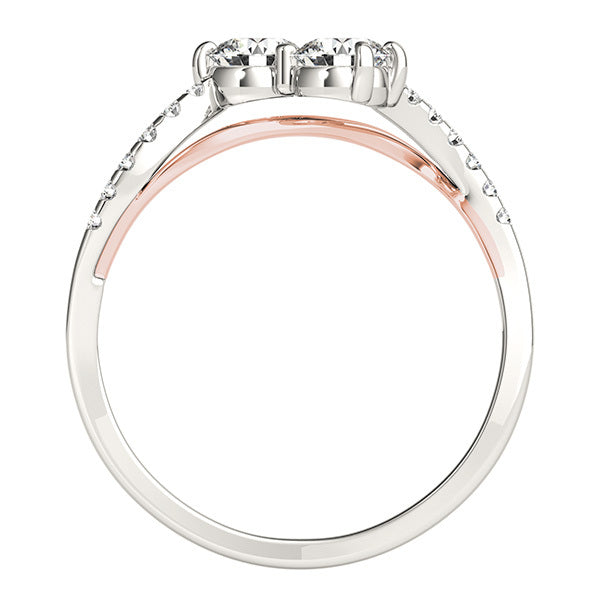 14K White Gold Multi-Stone Diamond Fashion Ring