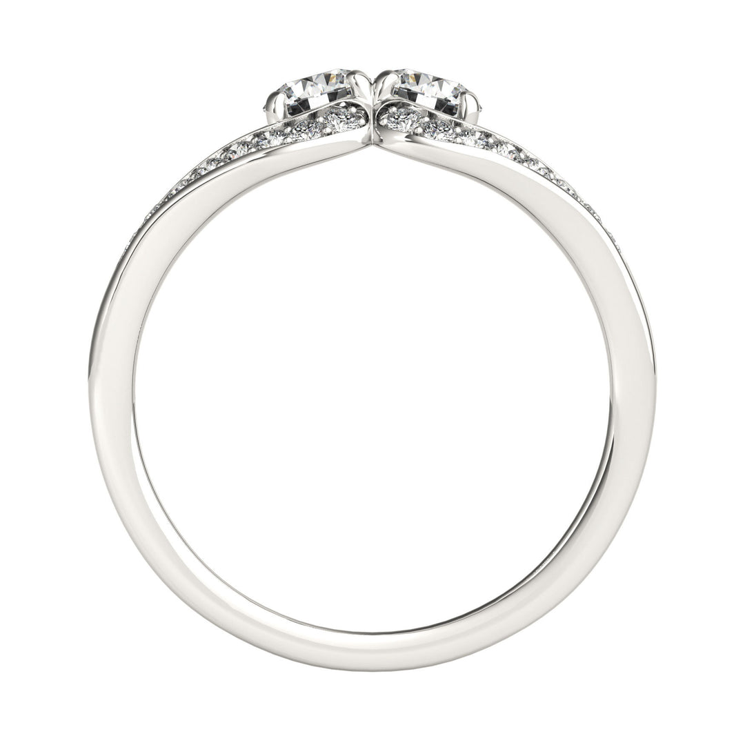 14K White Gold Multi-Stone Diamond Fashion Ring