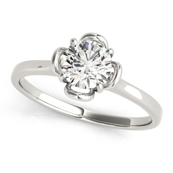 18K White Gold 1/3 CT Round Diamond Engagement Ring