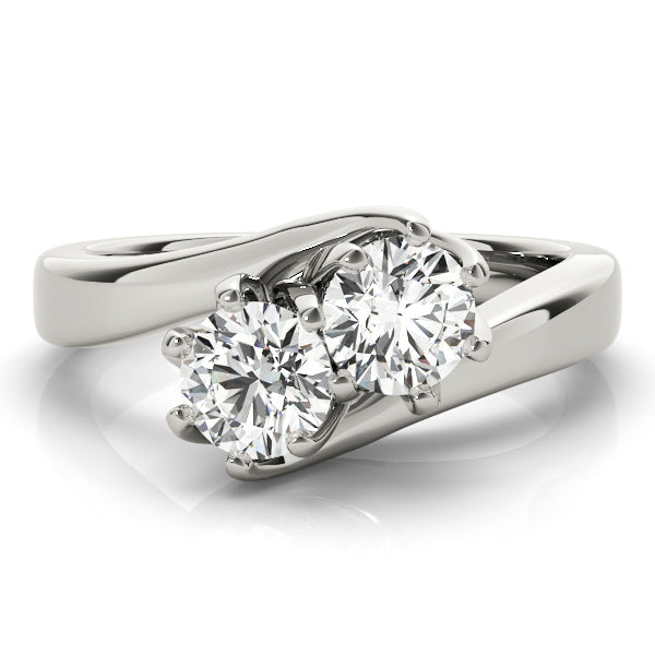 Platinum 1 CT Two-Stone Diamond Fashion Ring
