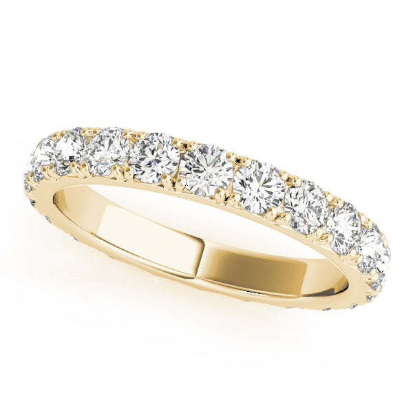 18K Yellow Gold 1/2 CT Diamond Wedding Band