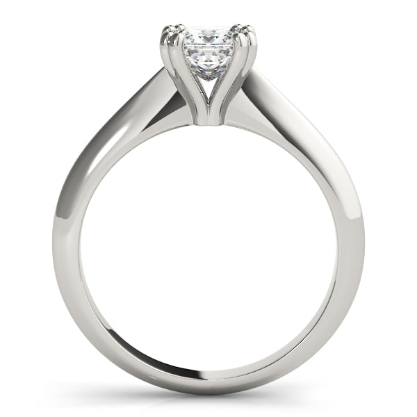 14K White Gold Diamond Solitaire Engagement Ring
