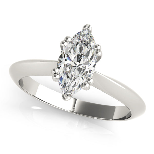 18K White Gold 1 CT Marquise Diamond Engagement Ring