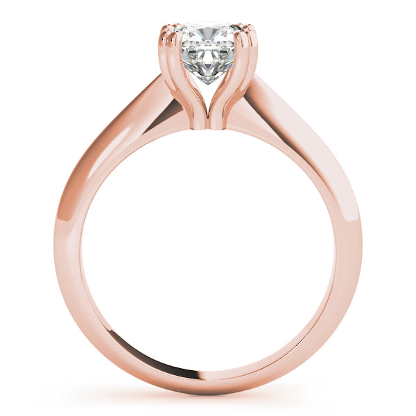 Rose Gold 0.5 CT Cushion Diamond Engagement Ring
