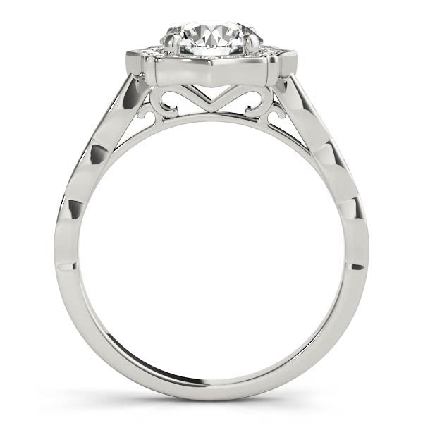 18K White Gold 1.25 ct Diamond Halo Engagement Ring