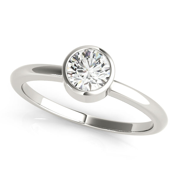 18K White Gold 1/2 CT Diamond Engagement Ring