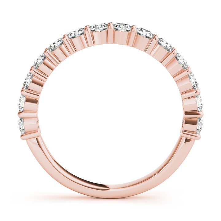 18K Rose Gold 1 ct tw Diamond Wedding Ring