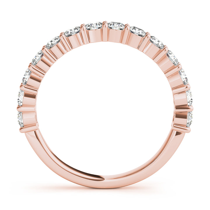 18K Rose Gold 1 CT Diamond Wedding Band