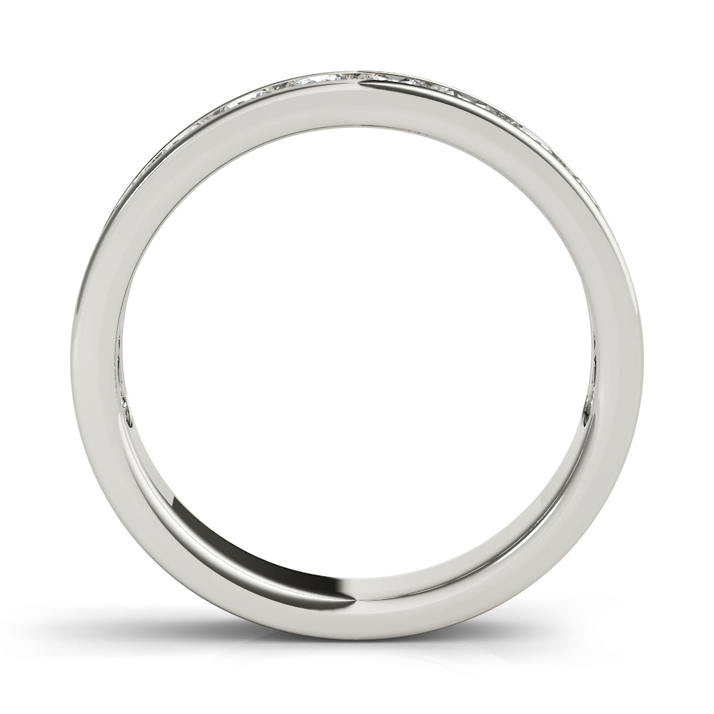 14K White Gold 1 CT Diamond Wedding Band