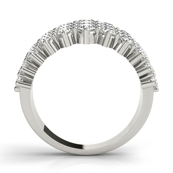 18K White Gold Round Diamond Fashion Ring