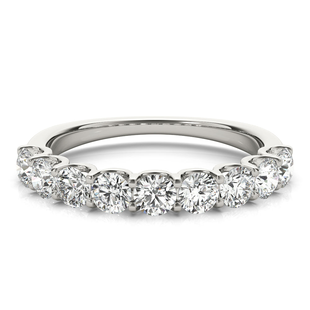 14K White Gold Multi-Diamond Wedding Ring