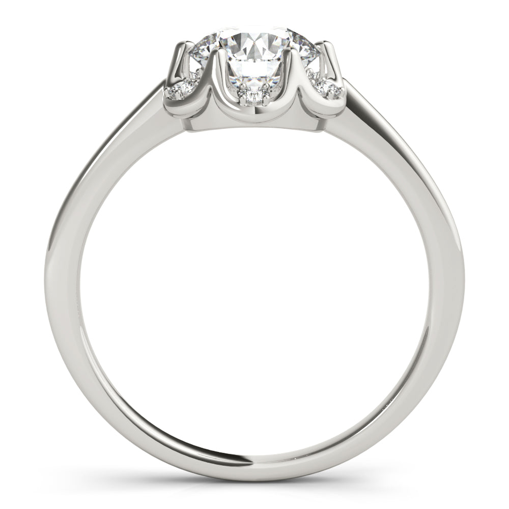 14K White Gold 1 CT Diamond Halo Engagement Ring