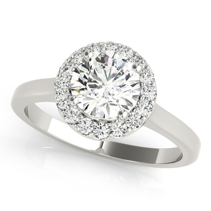 18K White Gold 1.25 ct Diamond Halo Engagement Ring