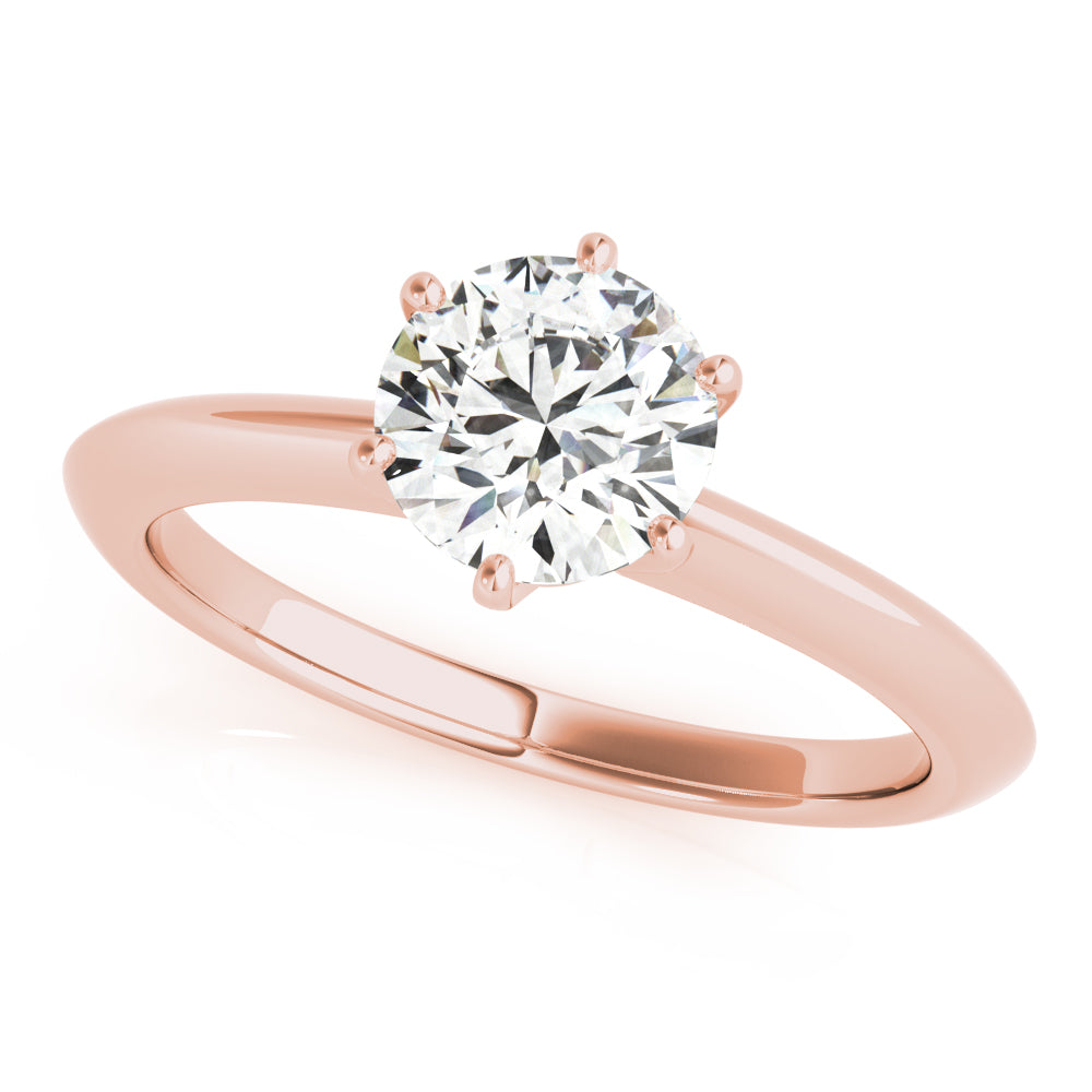 18K Rose Gold 1ct Diamond Solitaire Engagement Ring