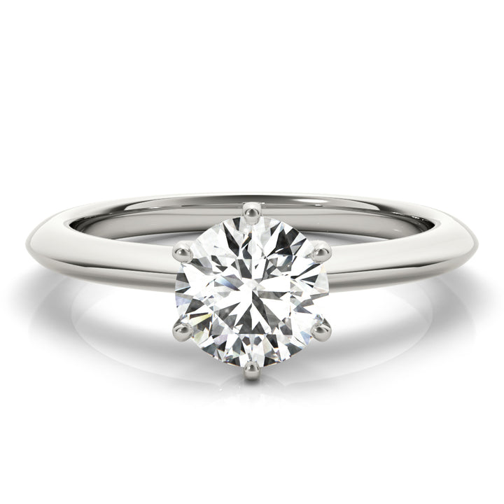 1 CT Platinum Round Diamond Engagement Ring