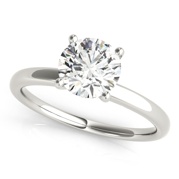 18K White Gold 1 ct Diamond Engagement Ring Solitaire