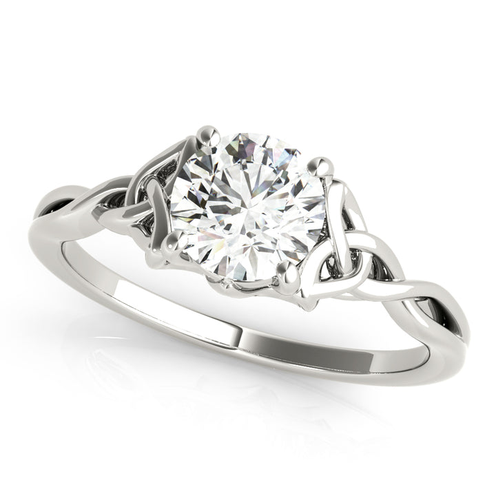Platinum 1/2 CT Round Diamond Engagement Ring