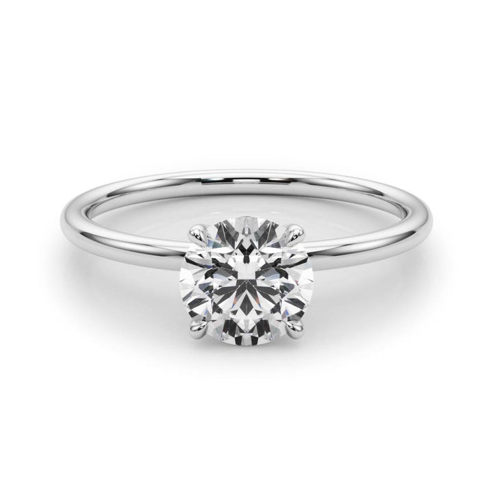 14K White Gold 1 CT Diamond Engagement Ring