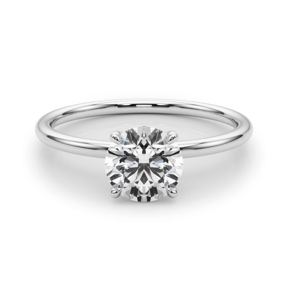 18K White Gold 1ct Diamond Solitaire Engagement Ring