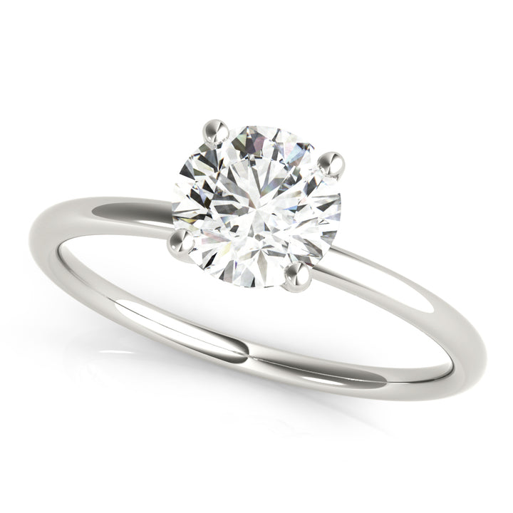18K White Gold 1ct Diamond Solitaire Engagement Ring
