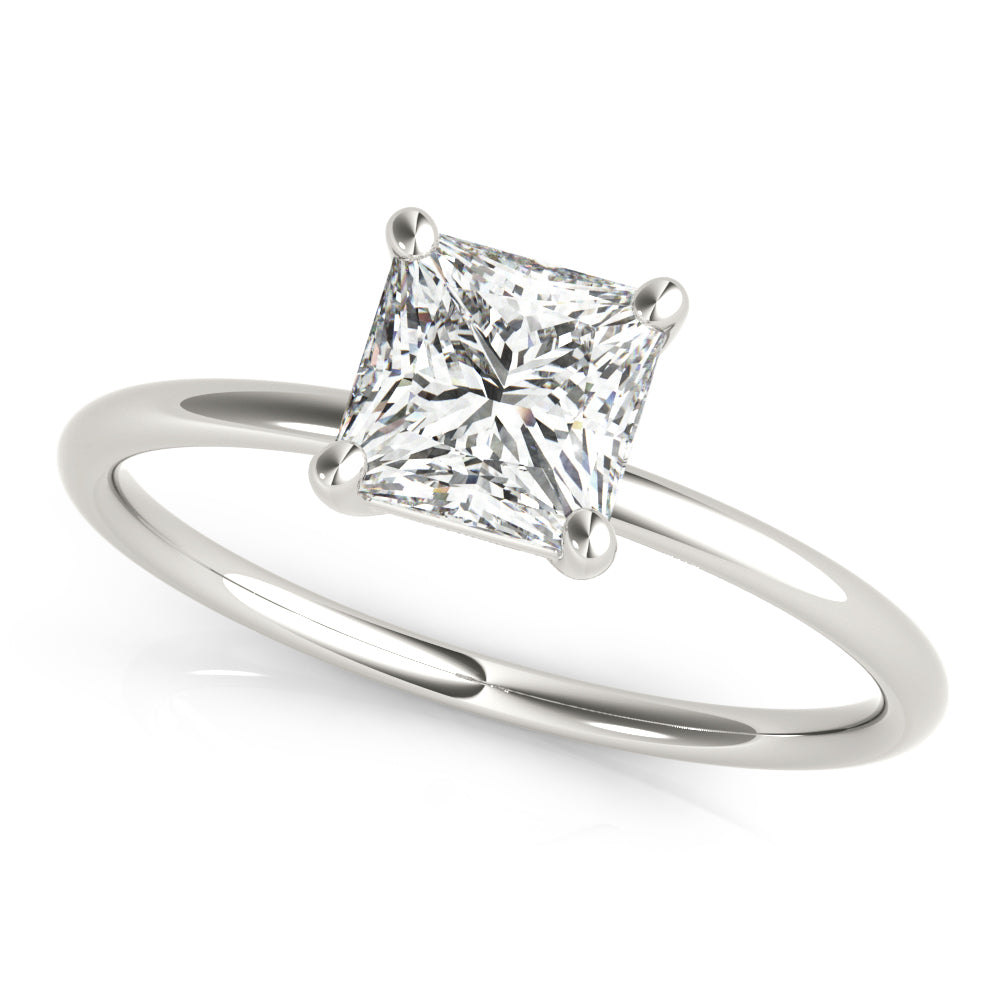 14K White Gold Princess Diamond Engagement Ring