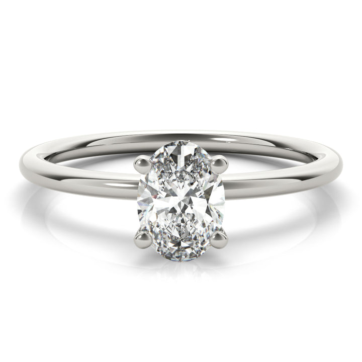 Platinum 0.25ct Oval Diamond Engagement Ring