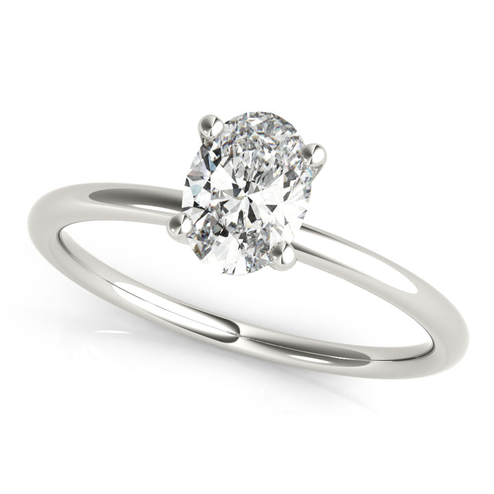 Platinum 0.25ct Oval Diamond Engagement Ring