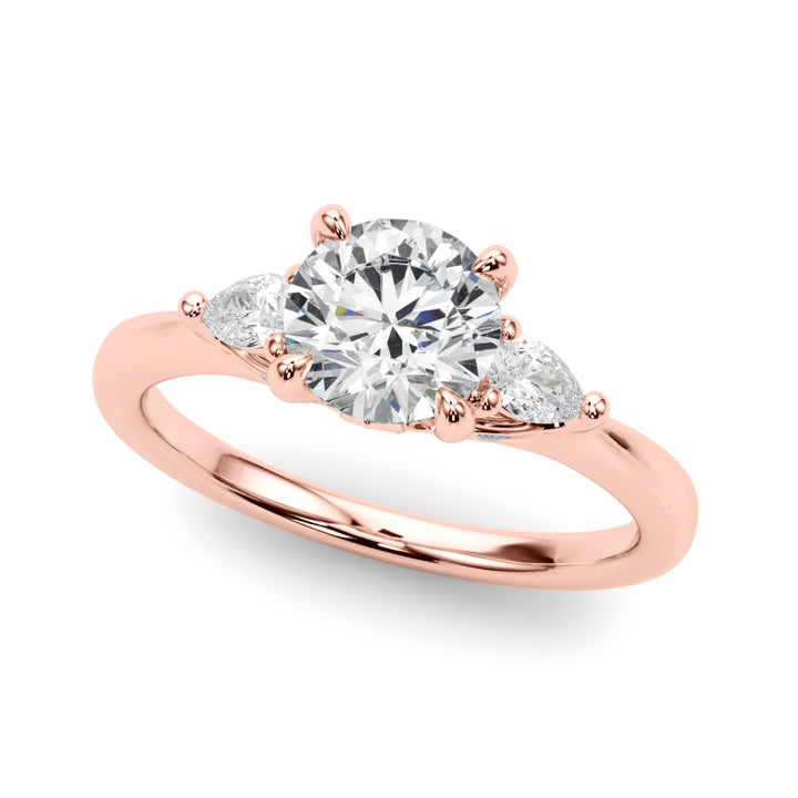 18K Rose Gold 1.22 ct Diamond Three-Stone Ring