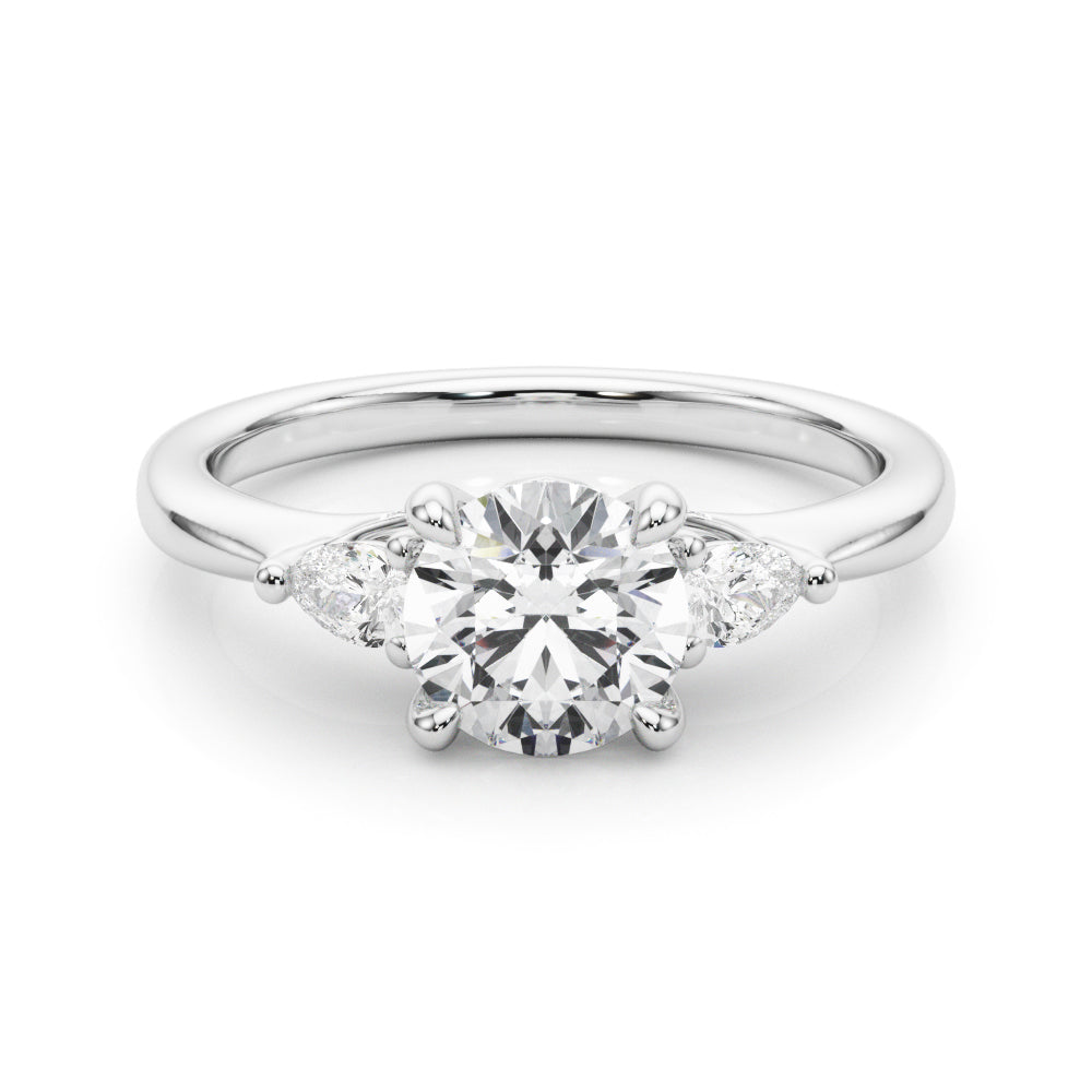 14K White Gold 1.22 ct Diamond Three-Stone Ring